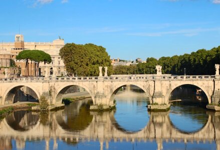 Rome Bridge River Tiber Free Photo photo