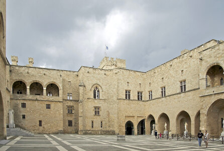 Cour palais grand maître Rhodes in Greece photo