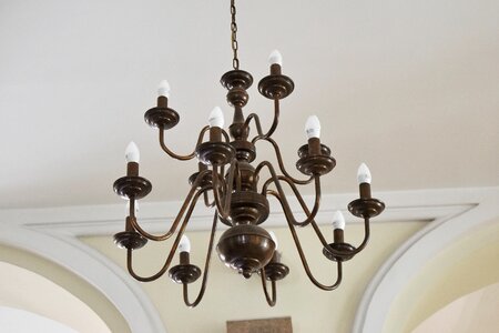 Ceiling luxury chandelier photo