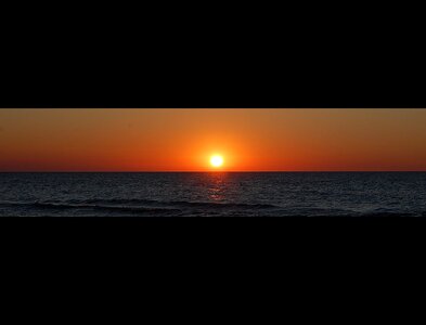 The sun sea panorama