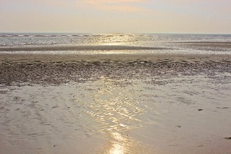 Ebb sunset north sea