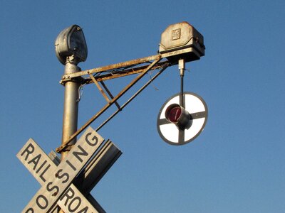 Train sign signal photo