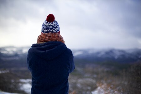 Adult back alone photo