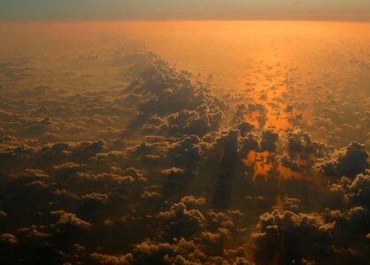 Horizon flying clouds photo
