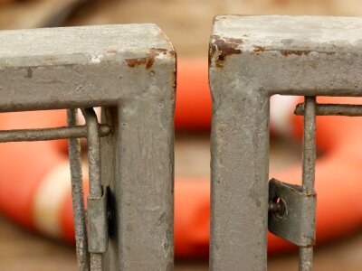Cast Iron fence line steel photo
