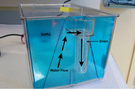 Self-cleaning tank from a multi-tank system