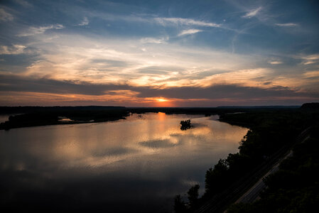Sunset Over the Mississippi photo