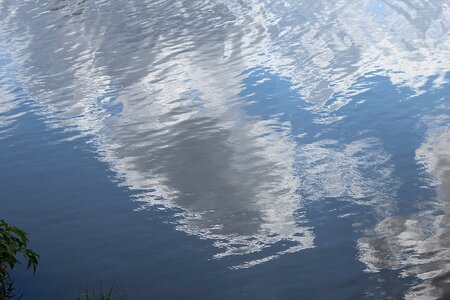 Clouds reflection water surface