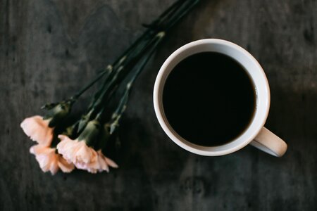 Black Coffee White Flowers photo