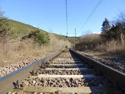 Train track metal photo