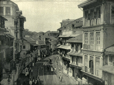 Kalbadevie Road around 1890 in Mumbai, India photo
