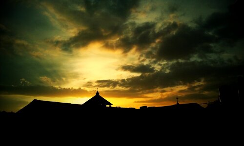 Mosque sunset cloud photo