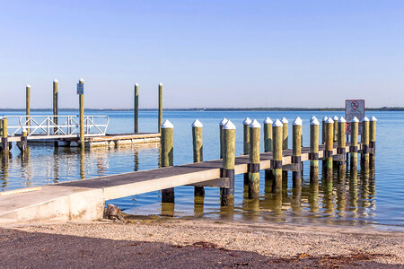 Pier in Tampa Bay in Florida photo