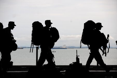 Uniform packs armed forces photo