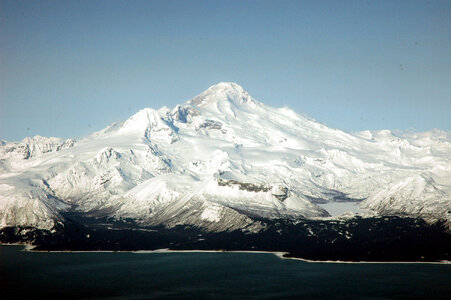 Iliamna volcano landscape at Lake Clark National Park, Alaska photo