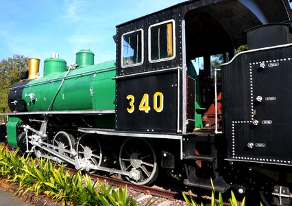 Railway steam engine photo