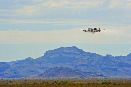 An A-10 Thunderbolt II strafes photo