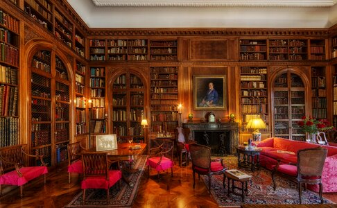 Books inside interior photo