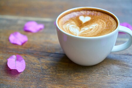 Cappuccino Coffee Love Heart photo