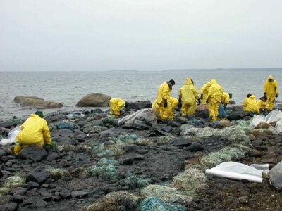Coast oil spill