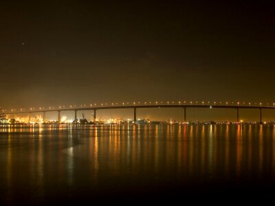Lights long exposure sea
