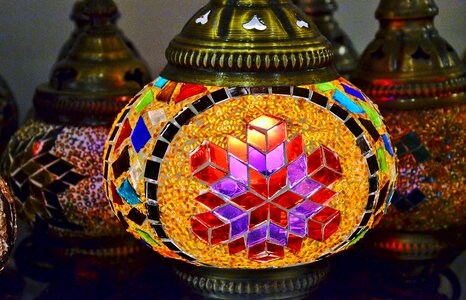 Ceramic colorful decorative photo
