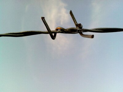 Background barbed wire light photo