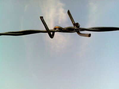 Background barbed wire light