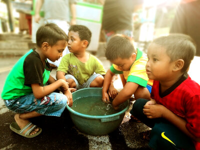 Amusement babies beautiful photo