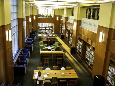 Study Room in Bostock Library at Duke University