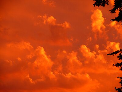 Clouds orange mood photo