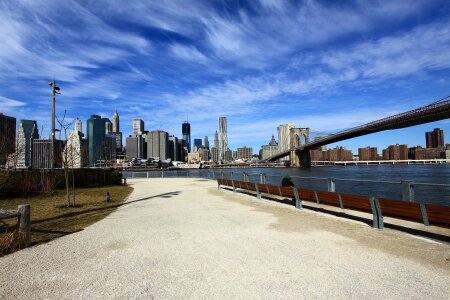 Manhattan island skyline photo