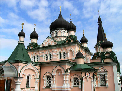Pokrovsky Monastery architecture in Kiev, Ukraine photo