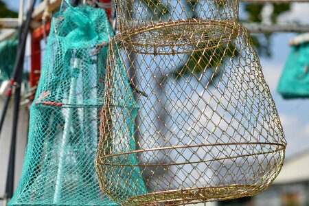 Cage fishing gear metal photo