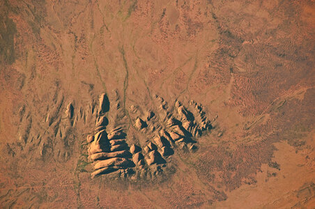 Astronaut photo of Kata Tjuta in Northern Territory, Australia