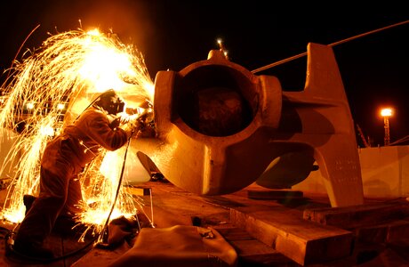 Welder welding repairing photo