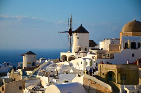 Greece santorini windmill photo