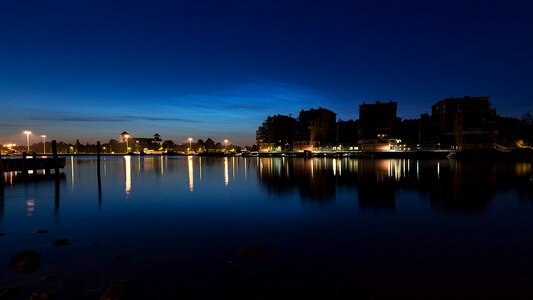 Blue landscape reflection