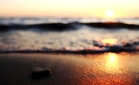 Beach pebble reflection