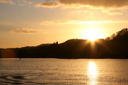 Water landscape evening