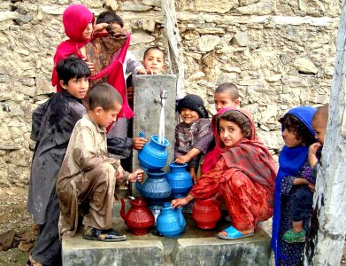 Afghanistan babies city photo