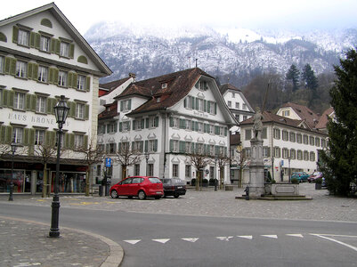 The village square in Stans, Switzerland photo