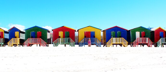Indian ocean cabins colorful photo