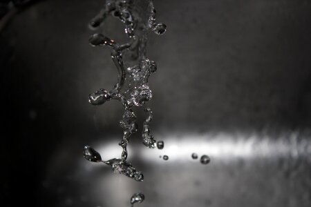 Droplets splash wet