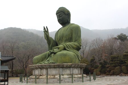 Cheonan taejo mountain bronze amitabha statue photo