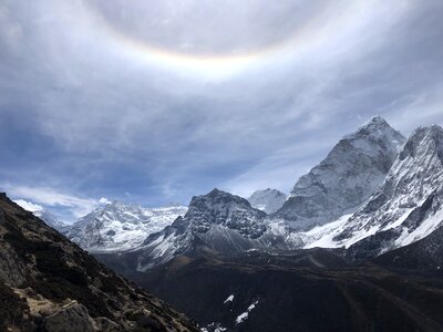 Mountain peak. Everest. National Park, Nepal photo