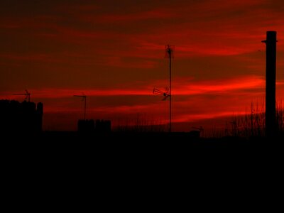 Sky intense red