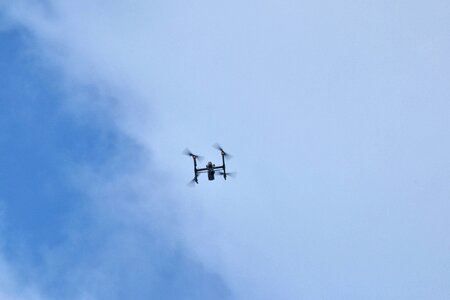 Blue Sky dron flying photo