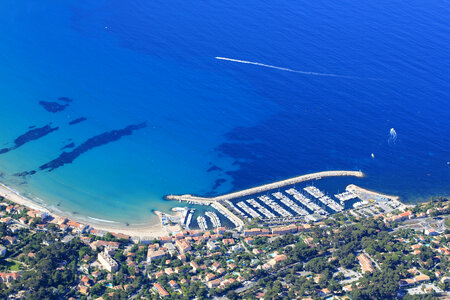 Nouveau port in Plage des lecques landscape