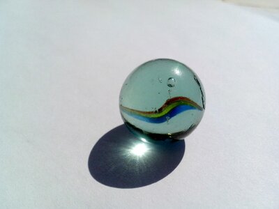 Glass marble reflection
